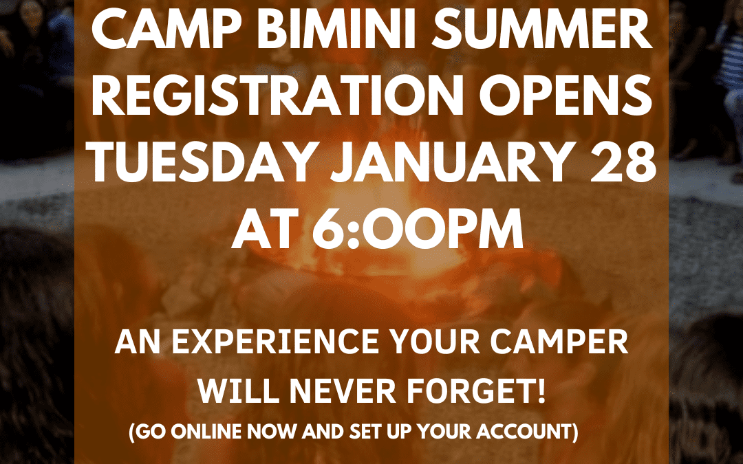 Summer Registration Opens Tuesday January 28 at 6:00pm